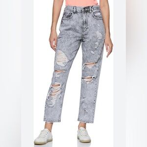 Women's American Eagle Light Gray Distressed Ripped Jeans